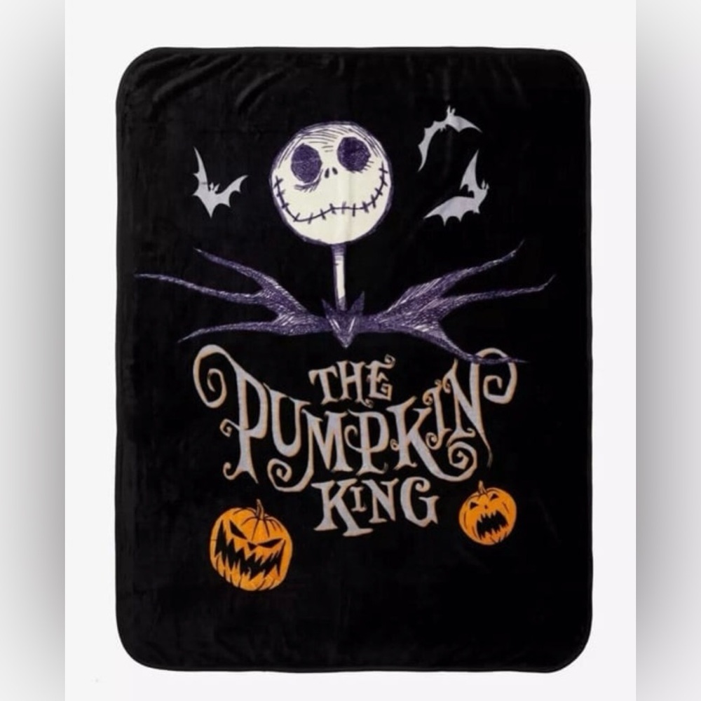 NWT! DISNEY Nightmare Before Christmas Jack Skellington Throw Blanket